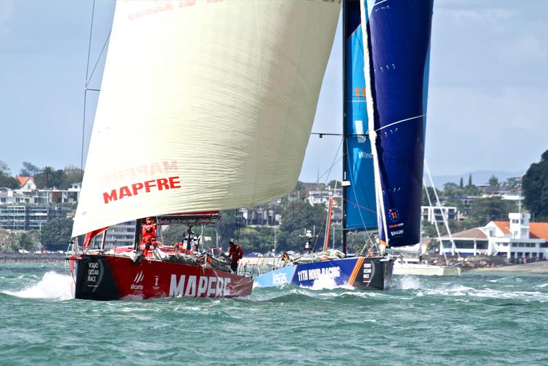 MAPFRE and Vestas 11th Hour Racing - Volvo Ocean Race - Auckland - Leg 7 Start - Auckland - March 18, - photo © Richard Gladwell