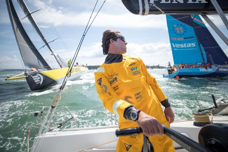 Volvo Ocean Race Leg 7 from Auckland to Itajai, day 1 on board Turn the Tide on Plastic. Fred Melo. 18 March photo copyright Sam Greenfield / Volvo Ocean Race taken at  and featuring the Volvo One-Design class