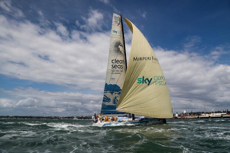 Volvo Ocean Race Leg 7, Auckland to Itajai, start day. 18 March photo copyright Jesus Renedo / Volvo Ocean Race taken at  and featuring the Volvo One-Design class