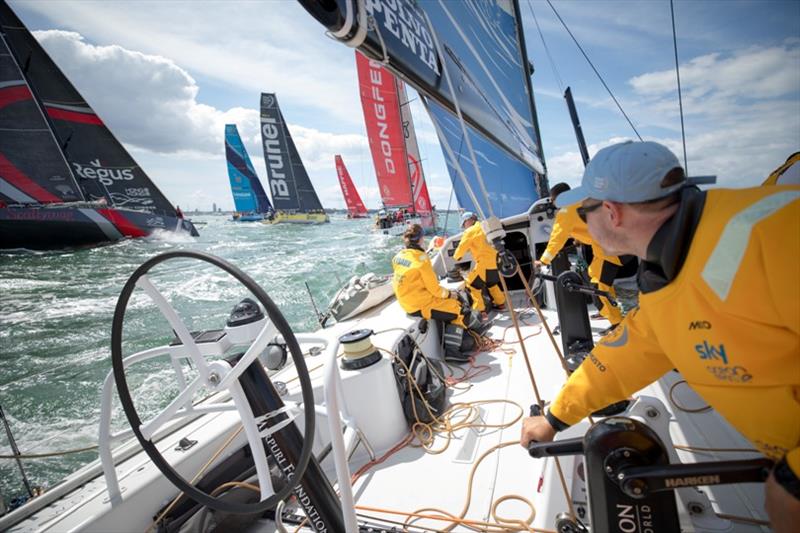 Volvo Ocean Race Leg 7 from Auckland to Itajai, day 1 on board Turn the Tide on Plastic. 18 March photo copyright Sam Greenfield / Volvo Ocean Race taken at  and featuring the Volvo One-Design class