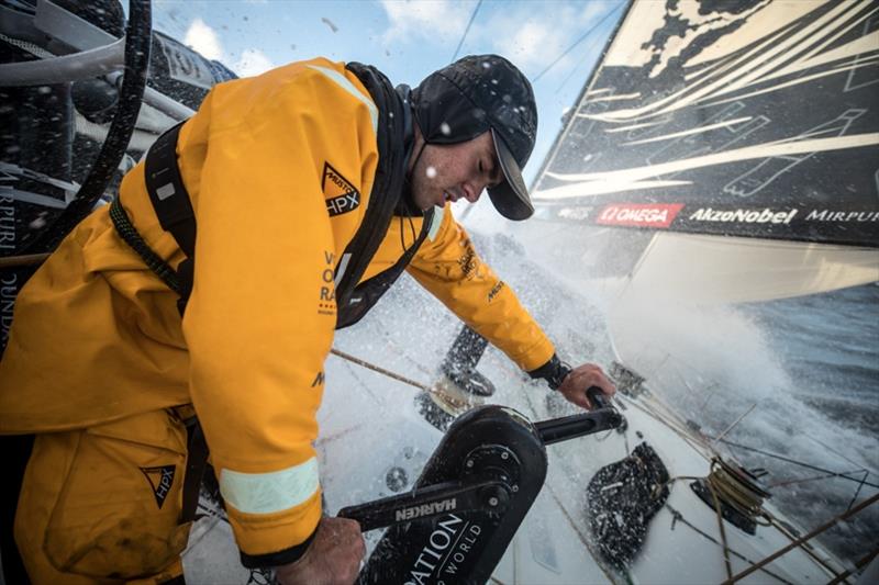 Volvo Ocean Race Leg 7 from Auckland to Itajai, day 3 on board Turn the Tide on Plastic. Bleddyn Mon. The fleet sails south through the roaring forties. 20 March photo copyright Sam Greenfield / Volvo Ocean Race taken at  and featuring the Volvo One-Design class