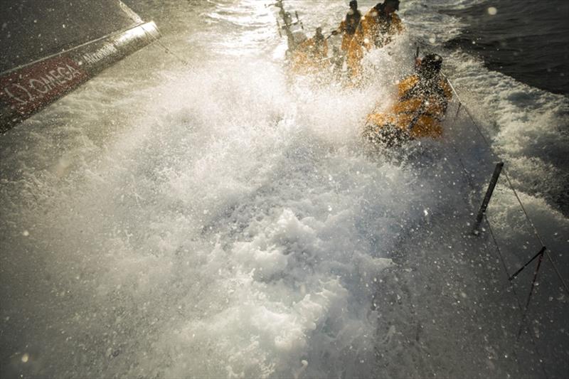 Volvo Ocean Race Leg 7 from Auckland to Itajai, day 4 on board Turn the Tide on Plastic. Sailing through the furious fifties and deploying the scientific drifter. 21 March photo copyright Sam Greenfield / Volvo Ocean Race taken at  and featuring the Volvo One-Design class