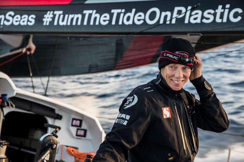 Leg 02, Lisbon to Cape Town, Day 15 Annemieke Bes on board Sun Hung Kai / Scallywag. - photo © Konrad Frost / Volvo Ocean Race