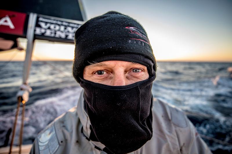 Leg 02, Lisbon to Cape Town, Day 19 John Fisher on board Sun Hung Kai / Scallywag photo copyright Konrad Frost / Volvo Ocean Race taken at  and featuring the Volvo One-Design class