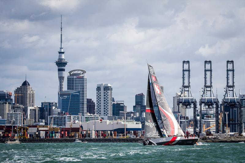 Leg 7, Auckland to Itajai, start day. 18 March,  photo copyright Jesus Renedo / Volvo Ocean Race taken at  and featuring the Volvo One-Design class