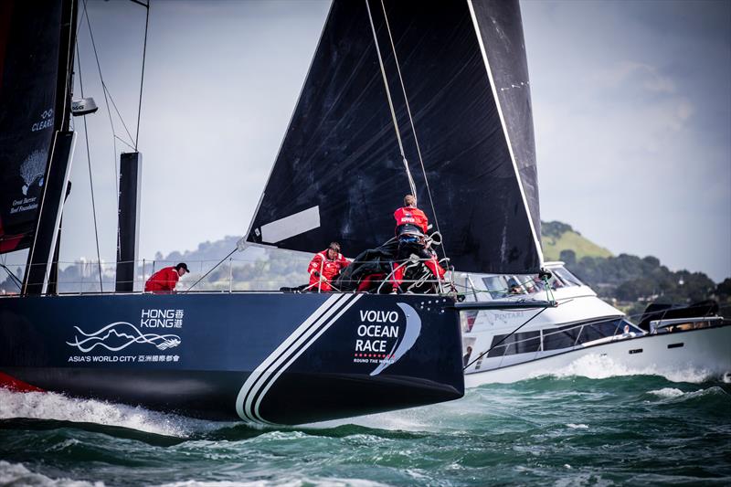 Leg 7, Auckland to Itajai, start day. 18 March,  photo copyright Jesus Renedo / Volvo Ocean Race taken at  and featuring the Volvo One-Design class