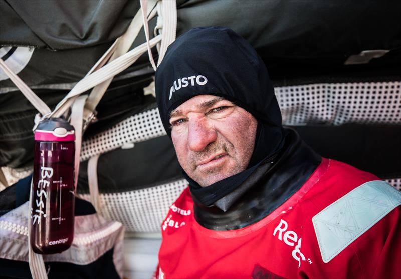 Leg 7 from Auckland to Itajai, day 5 on board Sun Hung Kai / Scallywag. David Witt after a stint on the wheel. 22 March, . - photo © Konrad Frost / Volvo Ocean Race