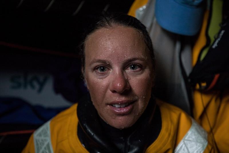 Volvo Ocean Race Leg 7 from Auckland to Itajai, day 7 on board Turn the Tide on Plastic. Francesca Clapcich portrait photo copyright Sam Greenfield / Volvo Ocean Race taken at  and featuring the Volvo One-Design class