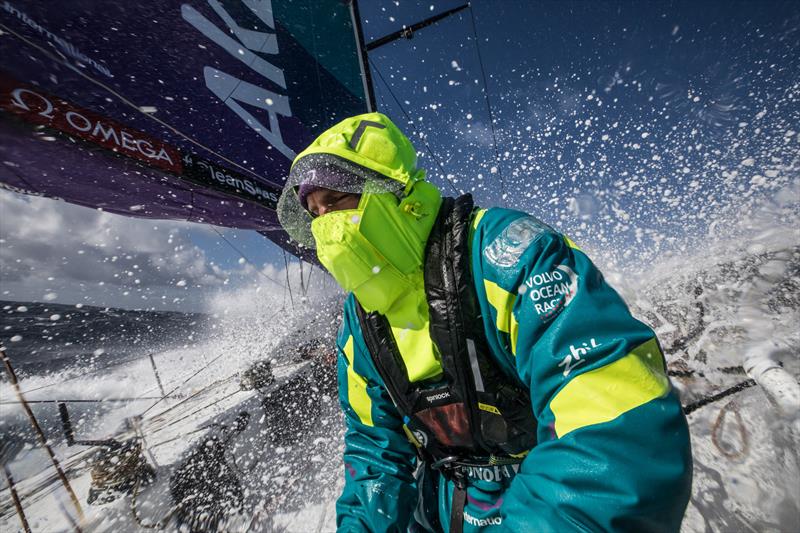 Leg 7 from Auckland to Itajai, day 9 on board AkzoNobel. 25 March, . Simeon Tienpoint. - photo © James Blake / Volvo Ocean Race