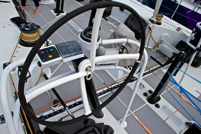 Jacklines running the length of the cockpit floor on Scallywag - photo © Richard Gladwell