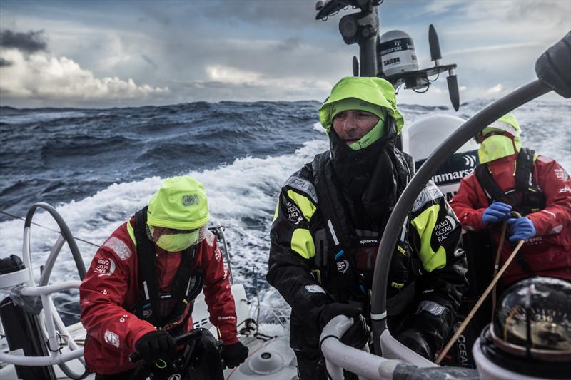 Leg 7 from Auckland to Itajai, day 12 on board Dongfeng. Jeremie Beyou looking for a caipirinha. 27 March,  photo copyright Martin Keruzore / Volvo Ocean Race taken at  and featuring the Volvo One-Design class