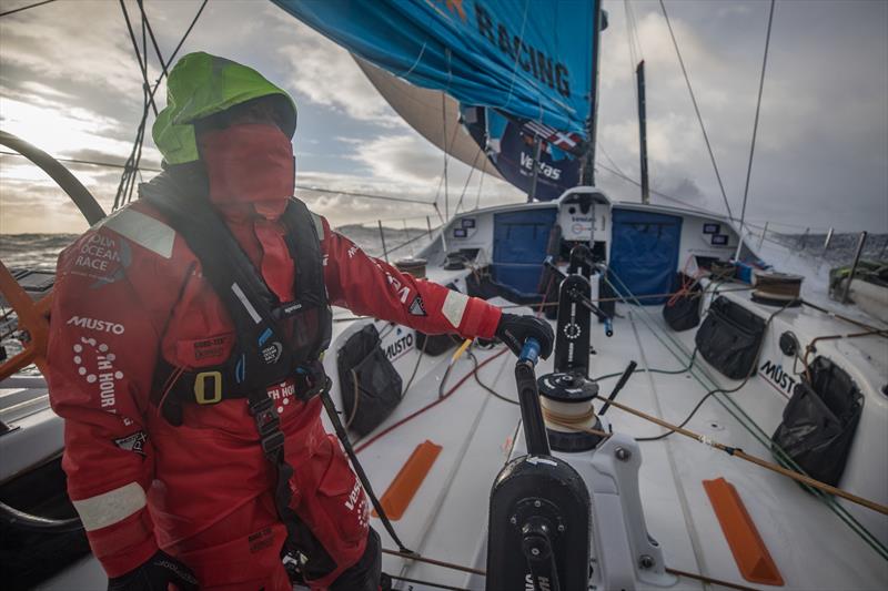 Leg 7 from Auckland to Itajai, day 10 on board Vestas 11th Hour. 26 March, . Hannah Diamond. - photo © Jeremie Lecaudey / Volvo Ocean Race