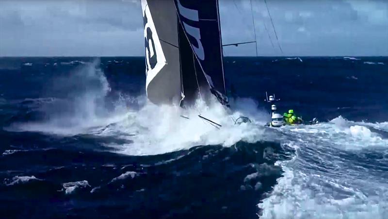 Team Brunel digs in hard in the final miles before rounding Cape Horn - photo © Yann Riou/Team Brunel