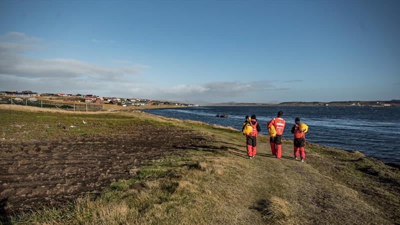 Leg 7 from Auckland to Itajai, day 15 on board Vestas 11th Hour. 31 March, . Mast Accident - Falkland Islands, where do we go from here? A day into the sailors life of the Vestas 11th Hour team. - photo © Jeremie Lecaudey / Volvo Ocean Race