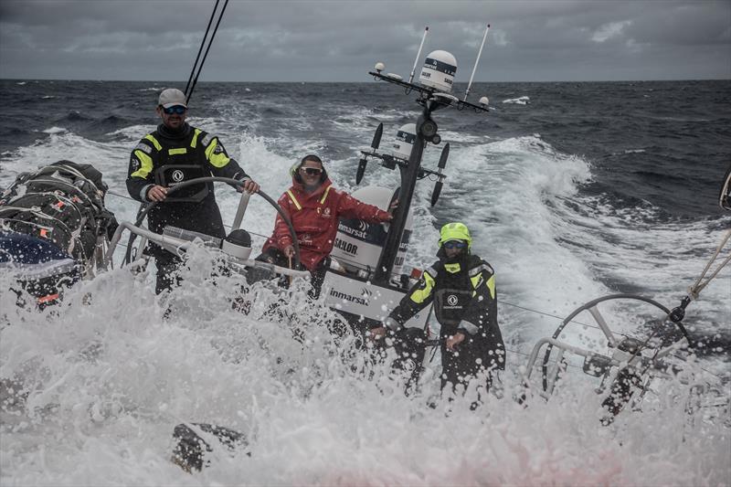 Leg 7 from Auckland to Itajai, day 18 on board Dongfeng. Full speed for this last day of racing, 02 April,  photo copyright Martin Keruzore / Volvo Ocean Race taken at  and featuring the Volvo One-Design class