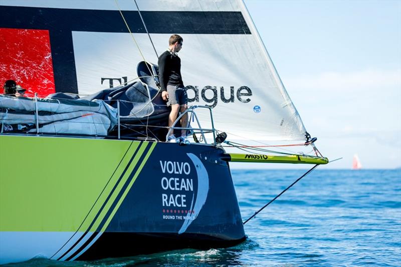 Volvo Ocean Race Leg 7 from Auckland to Itajai. Arrivals. 03 April photo copyright Ainhoa Sanchez / Volvo Ocean Race taken at  and featuring the Volvo One-Design class