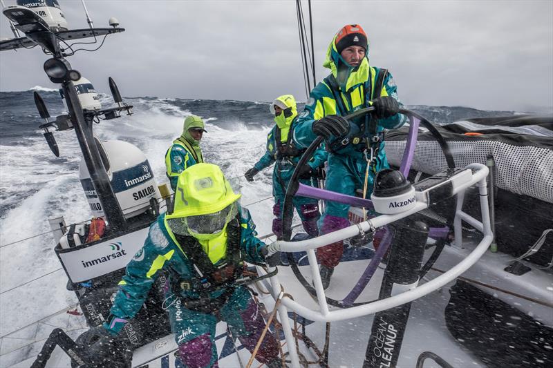 Leg 7 from Auckland to Itajai, day 7 on board AkzoNobel. 23 March, . Nicolai Sehested- Drive it like you stole it. - photo © James Blake / Volvo Ocean Race