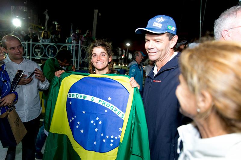 Brazilian sailing royalty - Martine and Torben Grael - Leg 7 from Auckland to Itajai. Arrivals in Itajai. 05 April,. - photo © Pedro Martinez / Volvo Ocean Race