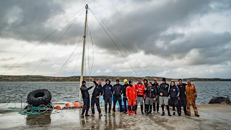 Vestas 11th Hour Racing prepares to leave Port Stanley in the Falkland Islands headed for Itajai, Brazil, for the start of Leg 8. - photo © Jeremie Lecaudey / Volvo Ocean Race