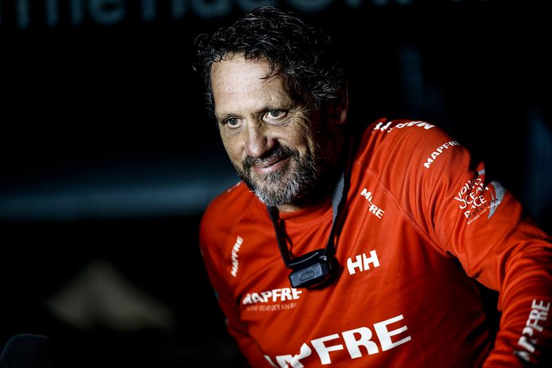 Juan Vila - Leg 7 from Auckland to Itajai. Arrivals. 08 April,  photo copyright Pedro Martinez / Volvo Ocean Race taken at  and featuring the Volvo One-Design class