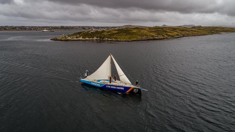 Vestas 11th Hour racing prepares to leave Port Stanley in the Falkland Islands for an 8-10 day trip to Itajaj, Brazil photo copyright Jeremie Lecaudey / Volvo Ocean Race taken at  and featuring the Volvo One-Design class