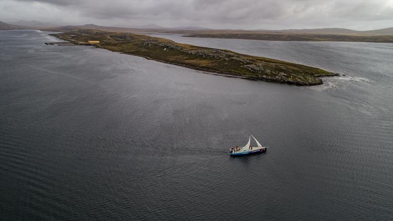 Vestas 11th Hour racing prepares to leave Port Stanley in the Falkland Islands for an 8-10 day trip to Itajaj, Brazil photo copyright Jeremie Lecaudey / Volvo Ocean Race taken at  and featuring the Volvo One-Design class