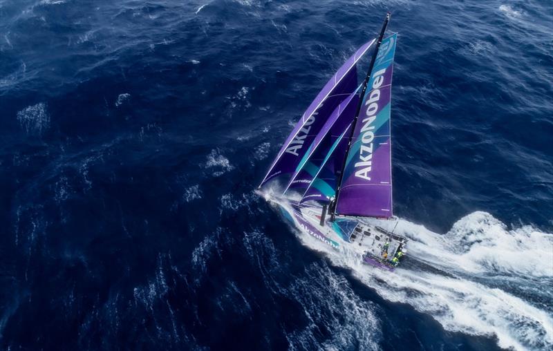 Leg 7 from Auckland to Itajai, Day 11 on board AkzoNobel. 28 March, at 55degrees South photo copyright James Blake / Volvo Ocean Race taken at  and featuring the Volvo One-Design class