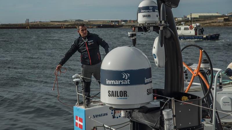 Vestas 11th Hour Racing prepares to depart from Port Stanley, Falkland Islands - photo © Jeremie Lecaudey / Volvo Ocean Race