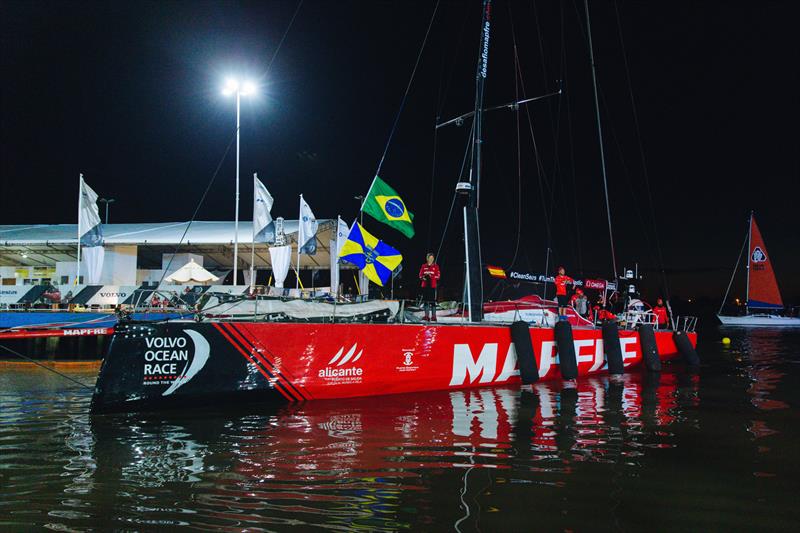 Leg 7 from Auckland to Itajai. MAPFRE - Arrivals in Itajai. 08 April,  photo copyright Pedro Martinez / Volvo Ocean Race taken at  and featuring the Volvo One-Design class