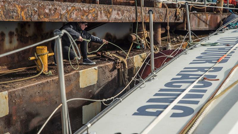 Leg 7 from Auckland to Itajai, day 21 on board Vestas 11th Hour. 06 April, . Mast Accident - Falkland Islands photo copyright Jeremie Lecaudey / Volvo Ocean Race taken at  and featuring the Volvo One-Design class