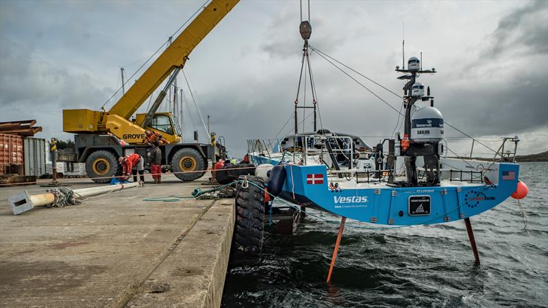 Leg 7 from Auckland to Itajai, day 21 on board Vestas 11th Hour. 06 April, . Mast Accident - Falkland Islands photo copyright Jeremie Lecaudey / Volvo Ocean Race taken at  and featuring the Volvo One-Design class