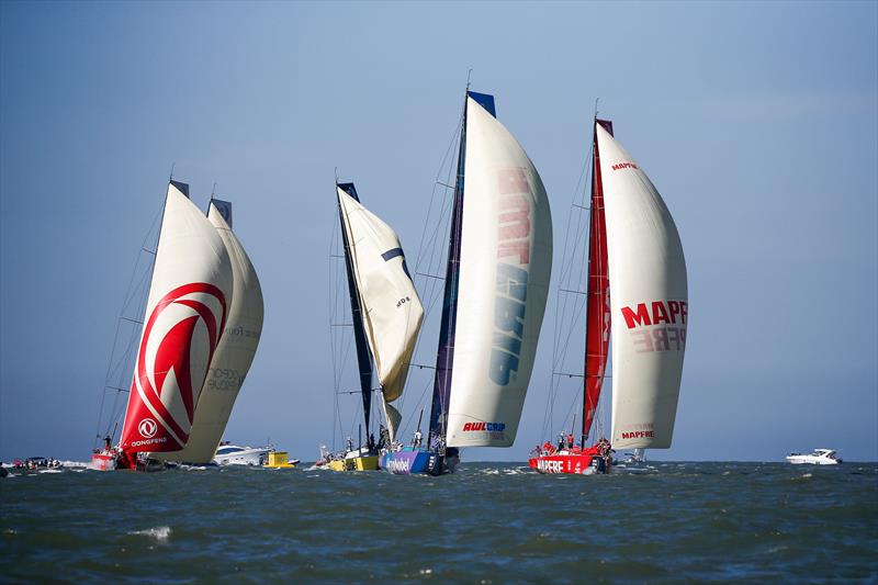 In-Port Race during the Itajaí stopover in the Volvo Ocean Race photo copyright Pedro Martinez / Volvo Ocean Race taken at  and featuring the Volvo One-Design class