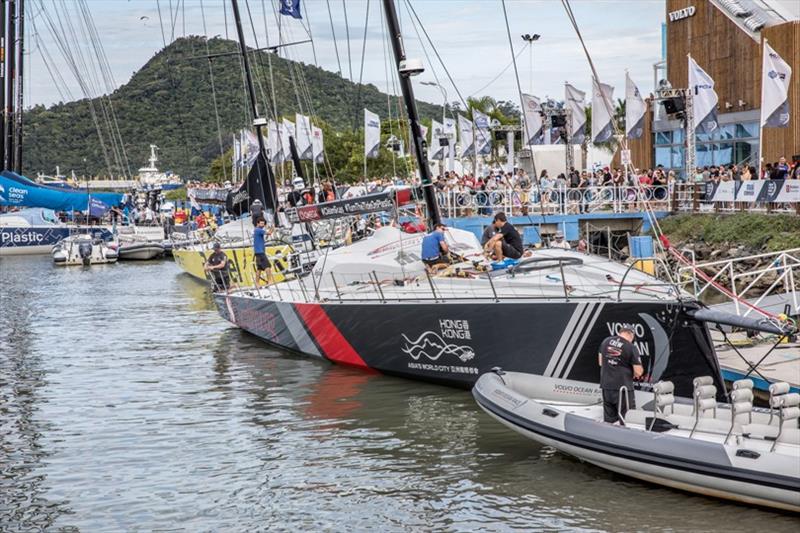 Itajai Stopover. Sun Hung Kai / Scallywag is back on the water for Leg 8 from Itajai to Newport. 21 April photo copyright Ainhoa Sanchez / Volvo Ocean Race taken at  and featuring the Volvo One-Design class