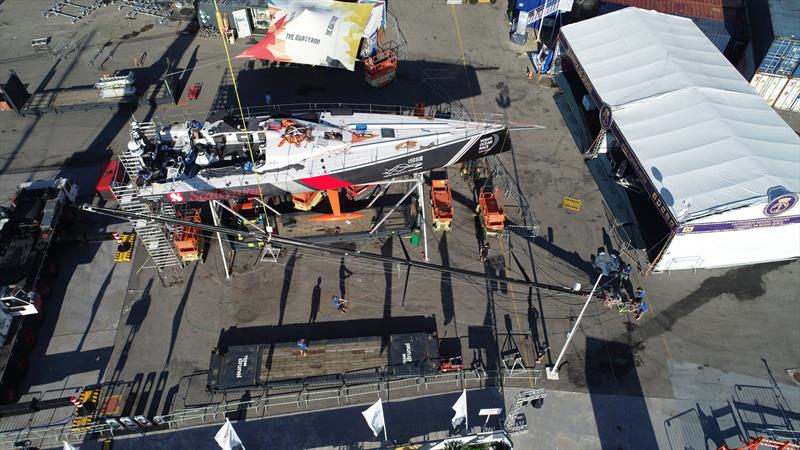 Itajai stopover, Sun Hung Kai / Scallywag lift out. 21 April,  photo copyright Rich Edwards / Volvo Ocean Race taken at  and featuring the Volvo One-Design class