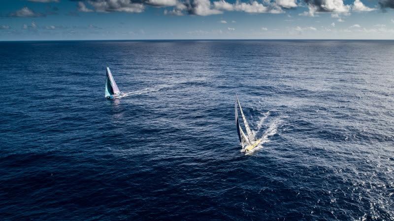 Volvo Ocean Race Leg 8 from Itajai to Newport, Drone shot from Day 4, on board AkzoNobel photo copyright Brian Carlin / Volvo Ocean Race taken at  and featuring the Volvo One-Design class