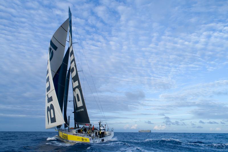 Leg 8 from Itajai to Newport, day 07 on board Brunel. Being overtaken by the Shanghai Highway. 28 April, 2018 - photo © Sam Greenfield / Volvo Ocean Race