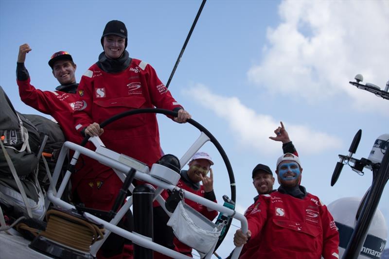 Volvo Ocean Race Leg 8 from Itajai to Newport, day 14, on board Sun Hung Kai / Scallywag. Lovely group photo. - photo © Rich Edwards / Volvo Ocean Race