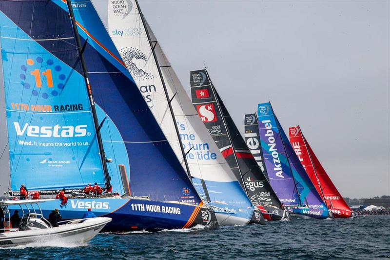 Volvo Ocean Race Leg 9, from Newport to Cardiff, start day. - photo © Jesus Renedo / Volvo Ocean Race