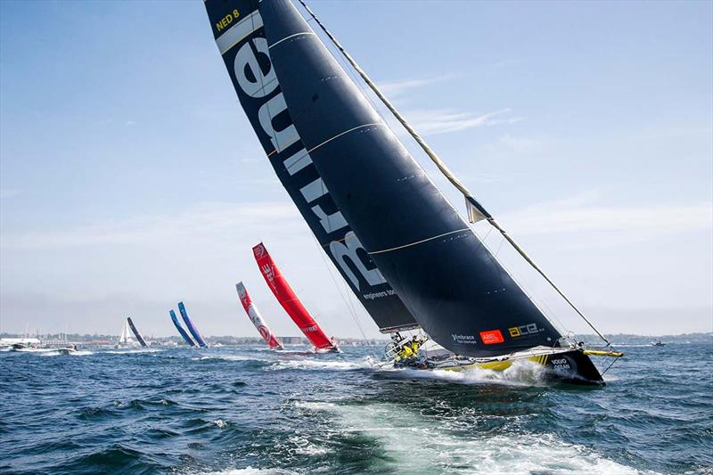 Volvo Ocean Race Leg 9, from Newport to Cardiff, start day. - photo © Jesus Renedo / Volvo Ocean Race