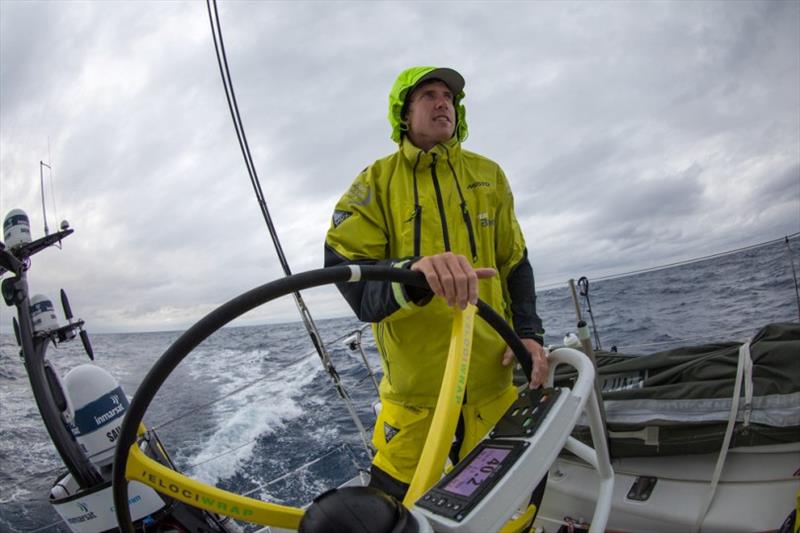 Volvo Ocean Race Leg 9, from Newport to Cardiff, day 3, on board Brunel. Peter Burling at the helm photo copyright Sam Greenfield / Volvo Ocean Race taken at  and featuring the Volvo One-Design class