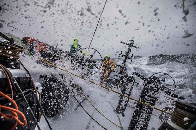 Leg 9, from Newport to Cardiff, day 6 on board Team AkzoNobel. A constant feature of this leg so far. 25 May,  photo copyright Konrad Frost / Volvo Ocean Race taken at  and featuring the Volvo One-Design class