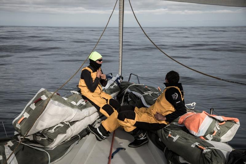 Volvo Ocean Race Leg 9, from Newport to Cardiff, day 07, on board Turn the Tide on Plastic. Calm after the storm. - photo © Martin Keruzore / Volvo Ocean Race