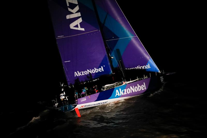 team AkzoNobel - Leg 9, from Newport to Cardiff, arrivals. 29 May,  photo copyright Ainhoa Sanchez / Volvo Ocean Race taken at  and featuring the Volvo One-Design class