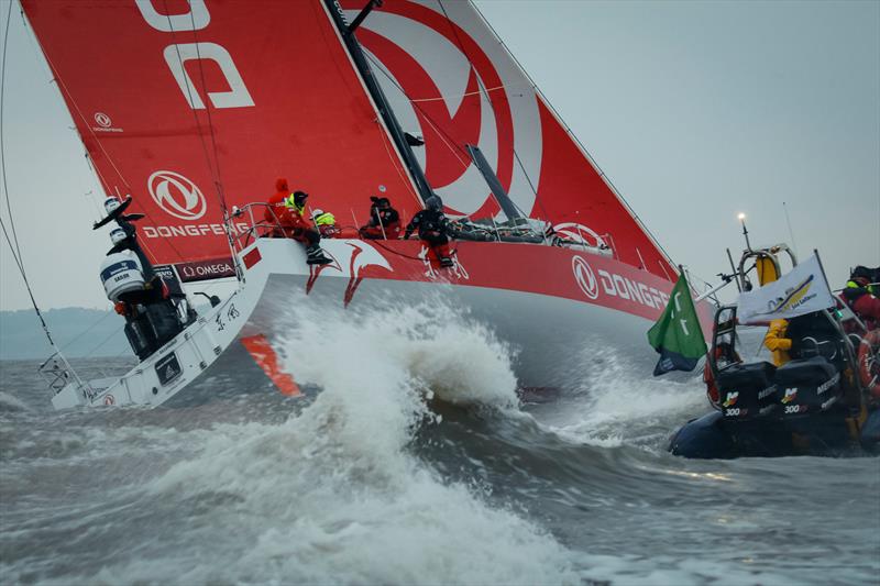 Dongfeng - Leg 9, from Newport to Cardiff, arrivals. 29 May,  photo copyright Jesus Renedo / Volvo Ocean Race taken at  and featuring the Volvo One-Design class