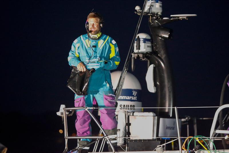 Simeon Tienpont - team AkzoNobel - Leg 9, from Newport to Cardiff, arrivals. 29 May,  photo copyright Jesus Renedo / Volvo Ocean Race taken at  and featuring the Volvo One-Design class