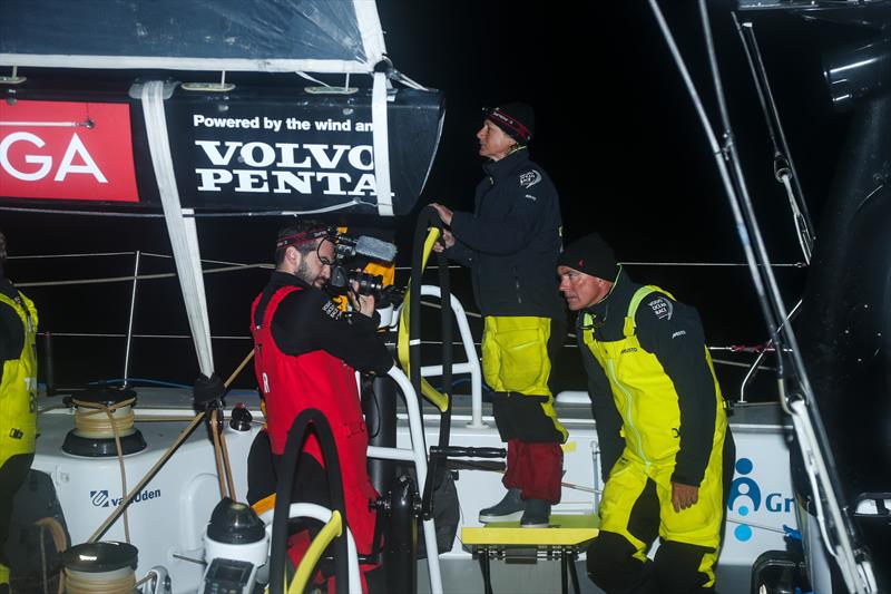 Team Brunel - Leg 9, from Newport to Cardiff, arrivals. 29 May,  photo copyright Jesus Renedo / Volvo Ocean Race taken at  and featuring the Volvo One-Design class