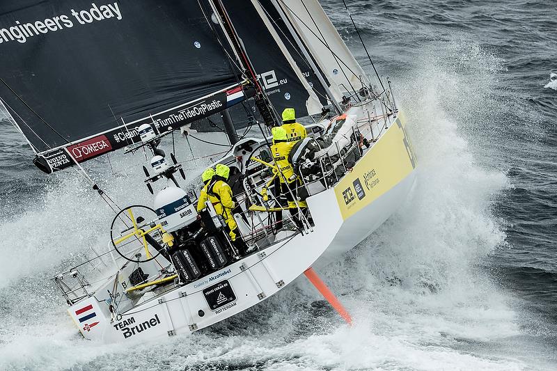 Team Brunel - Leg 10 from Cardiff to Gothenburg photo copyright Ainhoa Sanchez / Volvo Ocean Race taken at  and featuring the Volvo One-Design class