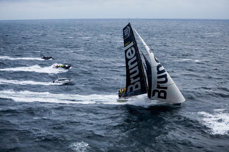 Team Brunel sailing fast in the North Sea - Leg 10 Volvo Ocean Race photo copyright Team Brunel taken at  and featuring the Volvo One-Design class