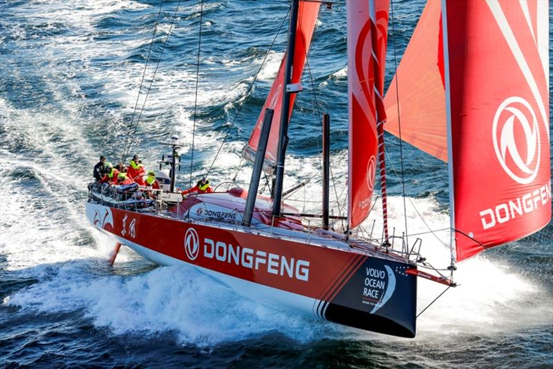 volvo ocean race leg 11, day 2: dongfeng and mapfre in