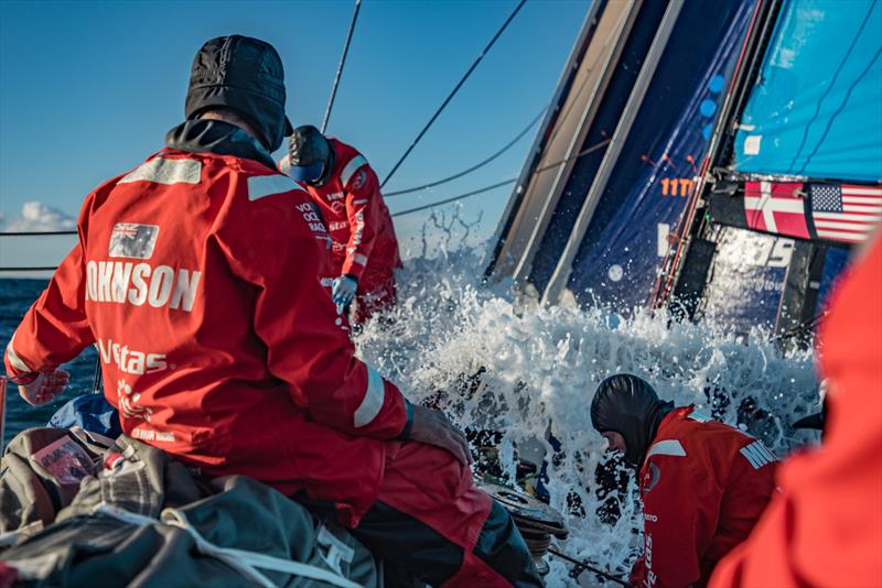 Leg 11, from Gothenburg to The Hague, Day 02 on board Vestas 11th Hour. 22 June, . Stacey Jackson, Tony Mutter. - photo © Jeremie Lecaudey / Volvo Ocean Race